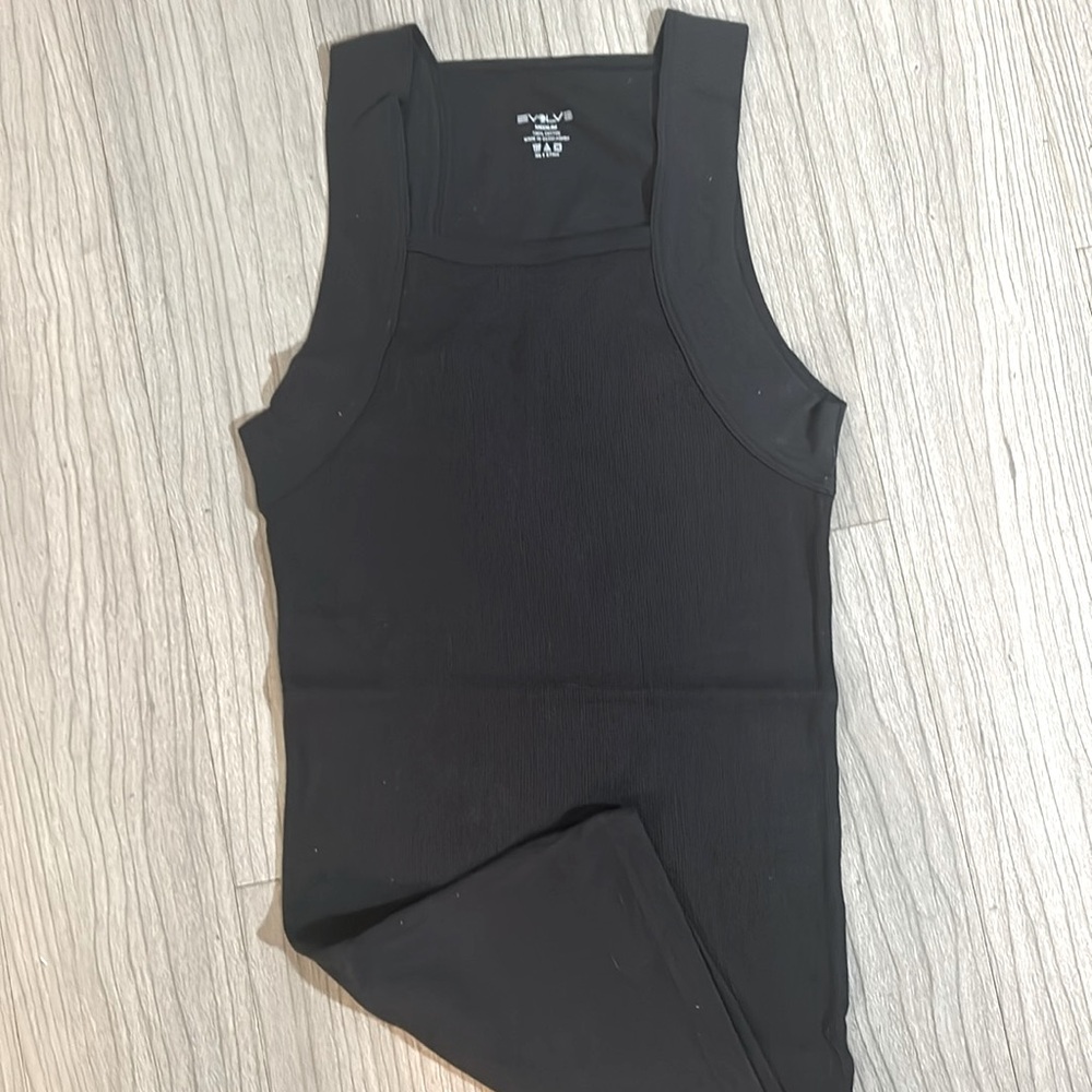 New/unworn pure cotton ribbed muscle tee, Sz M